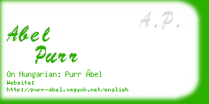 abel purr business card