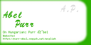abel purr business card